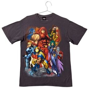 Vintage Y2K Mad Engine Marvel X-Men Graphic T-Shirt Med Wolverine Juggernaut Tee
